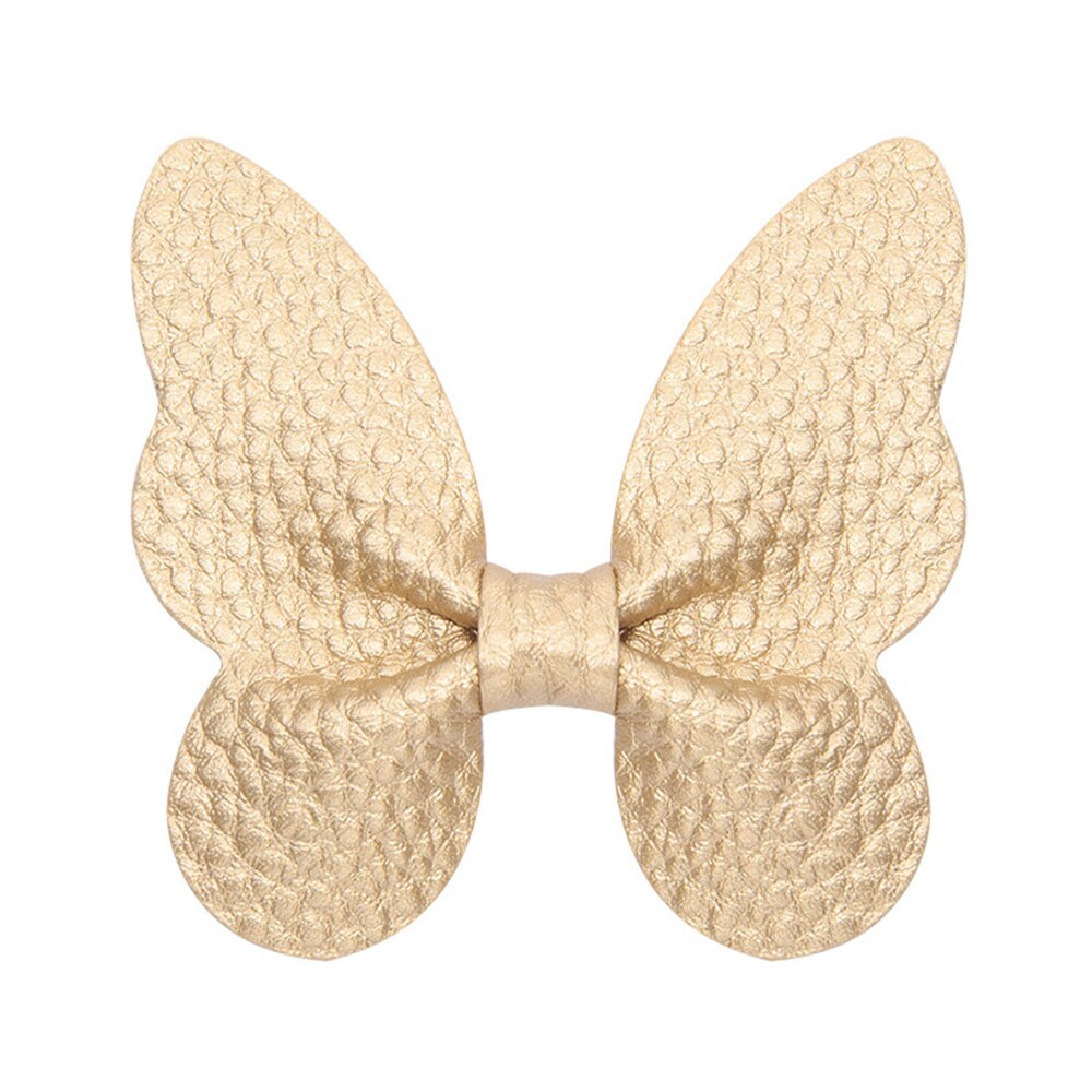 Pinces à cheveux mignonnes pour bébé, épingles à cheveux en forme de nœud papillon, accessoires pour cheveux: Or-a