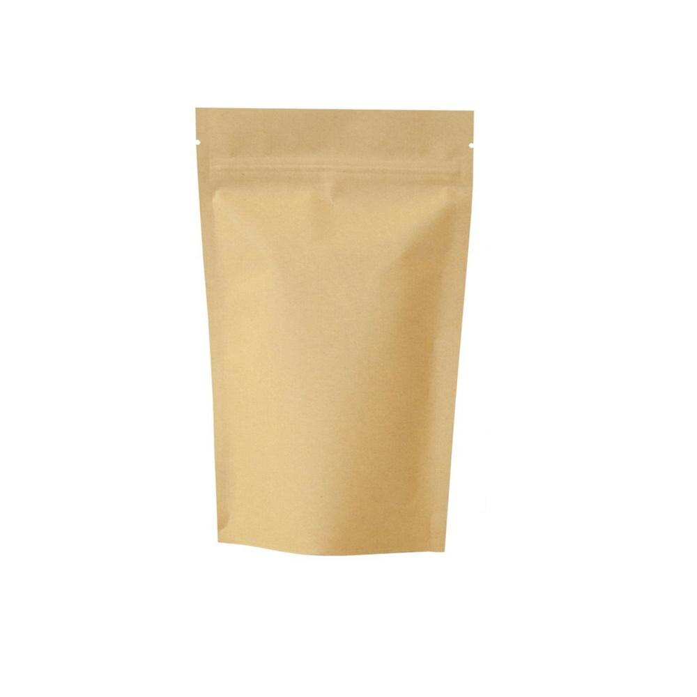10/20/50PCS Bag Resealable Zip Lock Kraft Paper Bag Stand Up Foil Heat Seal Food Grade Kitchen Storage: 50pcs 18x30x5cm