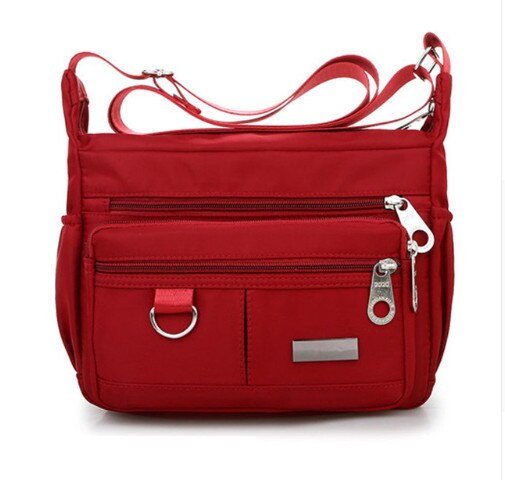 Vrouwen Tas Nylon Waterdichte Messenger Bags Voor Lady Crossbody Schoudertas Toevallige Handtassen: Rood