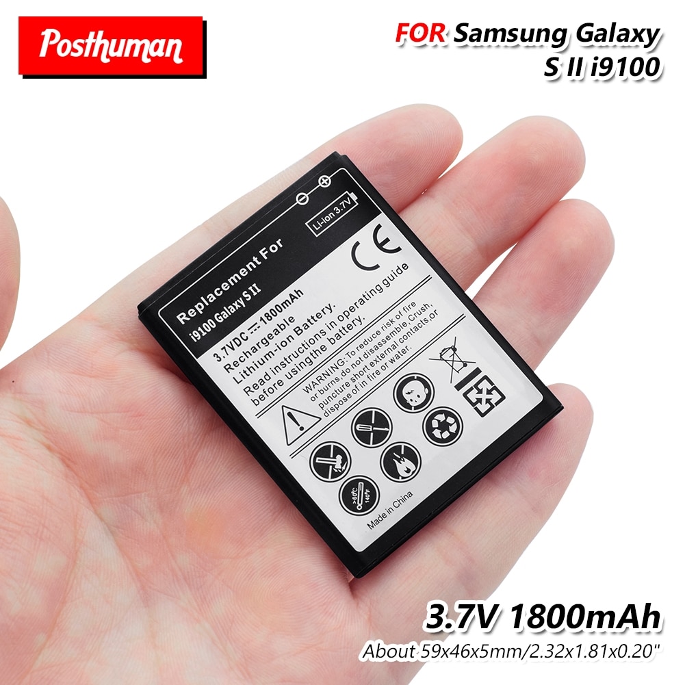Replacment Mobiele Telefoon 3.7V 1800Mah Batterij Voor Samsung Galaxy I9100 Galaxy S2 Sii GT-I9100 Accumulator Interne Batterijen