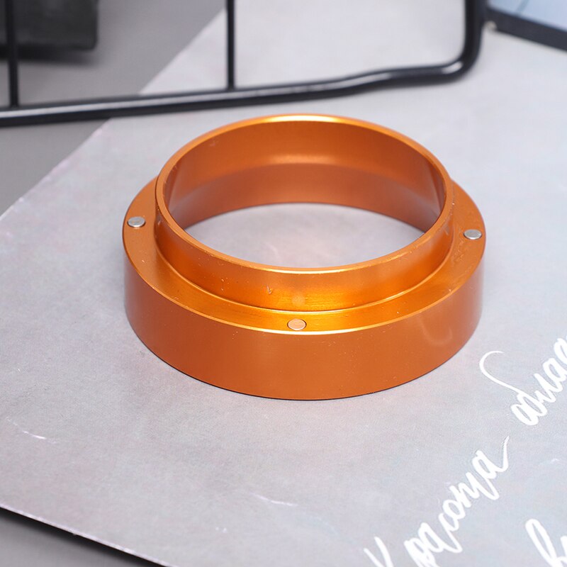 1 st. 51mm roestvrijstalen intelligente doseerringen, zetkom, koffiepoeder voor espresso, barista-trechter, portafilter: Goud