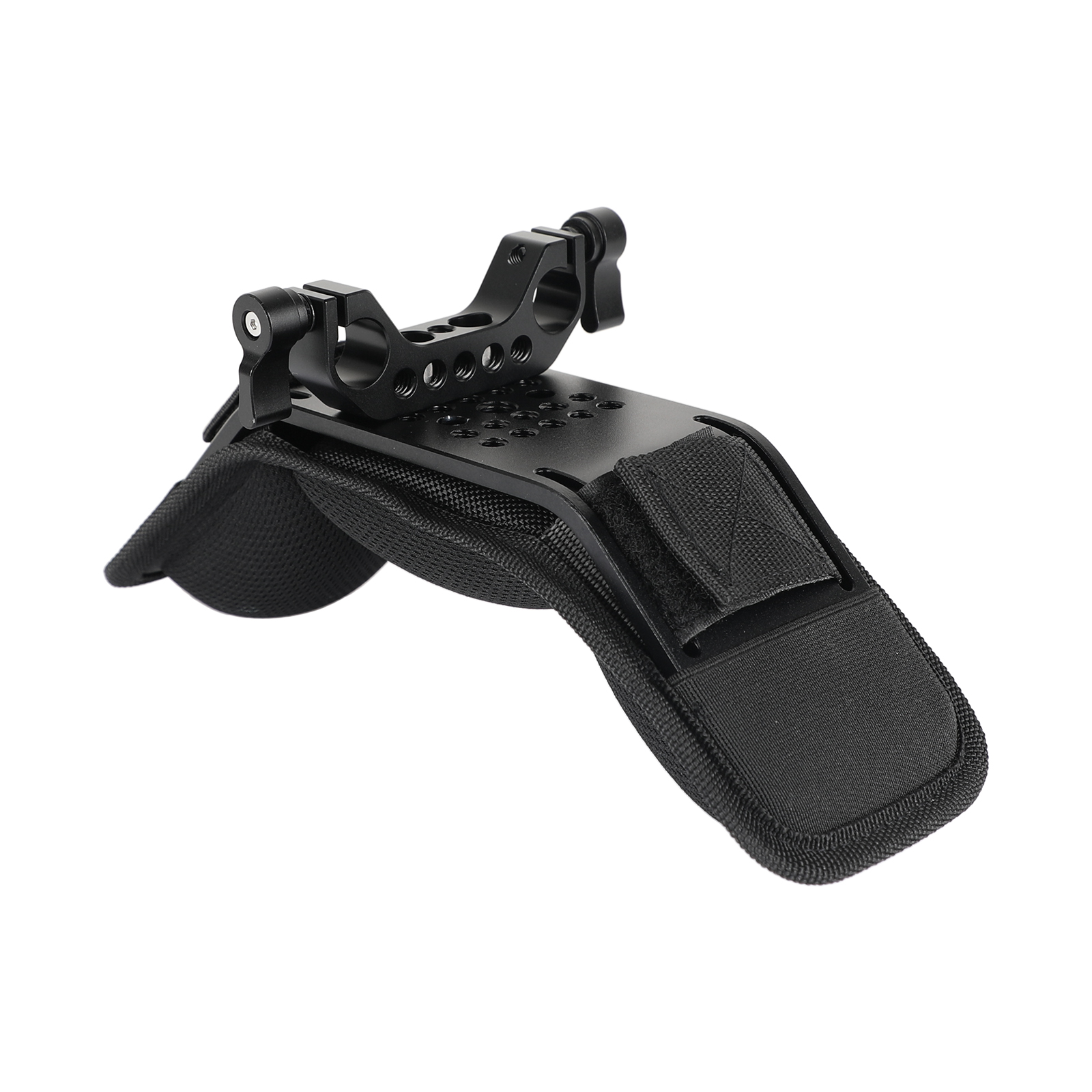 CAMVATE Shoulder Mount Shoulder Pad With 15mm Railblock Rod Clamp for Camera Video Camcorder DV/DC Rod Support System DSLR Rig: WHITE