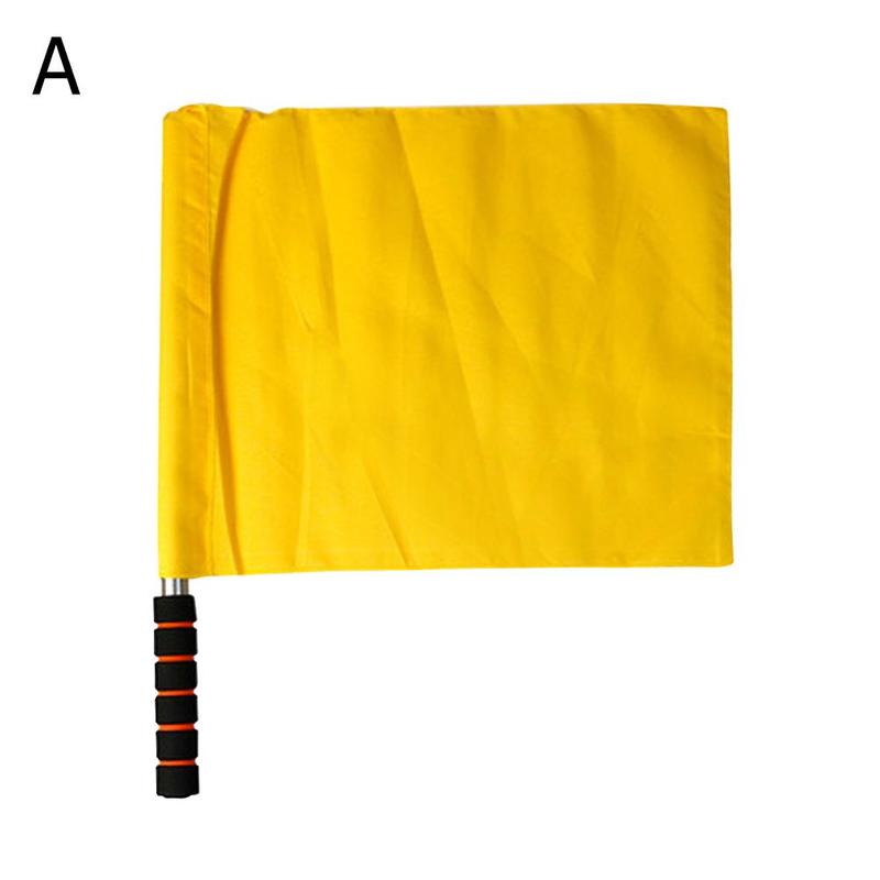 1Pc Scheidsrechter Vlag Track Field Concurrentie Signaal Vlag Voetbal Scheidsrechter Vlag Commando Vlag Indicator Vlag Staal Scheidsrechter Apparatuur: One-size yellow