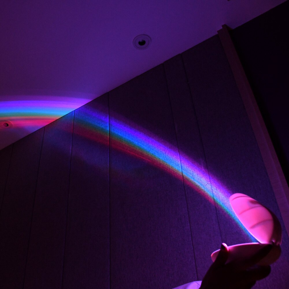 3 tilstande rgb led lampe farverig led natlys ægformet regnbue projektor lys romantisk magi børn soveværelse indretning