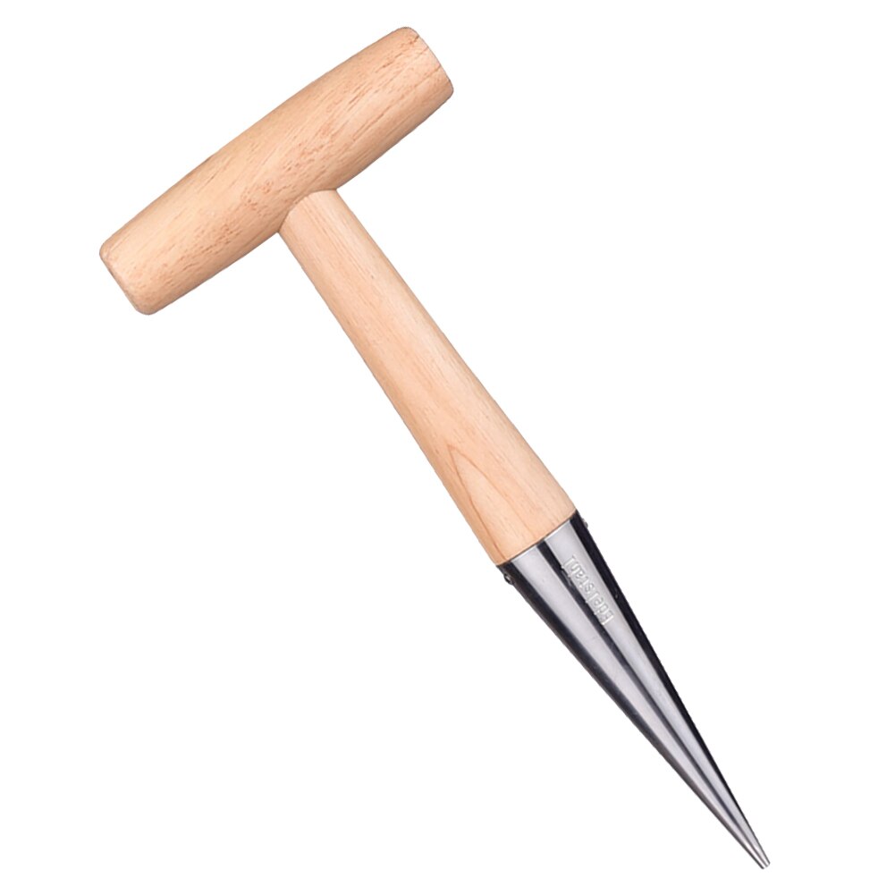 Tools Practical Hole Punch Wood Handle Plant Loosen Soil Migration Stainless Steel Cultivation Outdoor Sow Dibber Durable