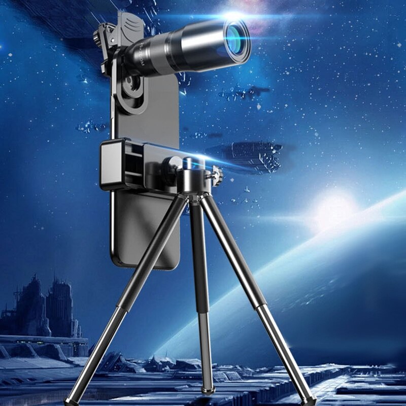 OPQ-Mobile Phone Telescope Lens 25X Focal Length Monocular Telephoto Lens HD External Camera