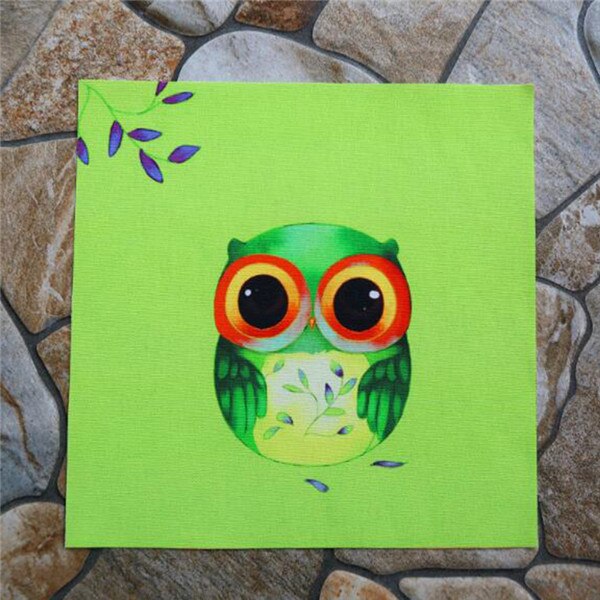 20*20cm Lovely Owl Pattern Patchwork Cotton Fabric Scrapbooking Cloth For Handmade: FA190001-2