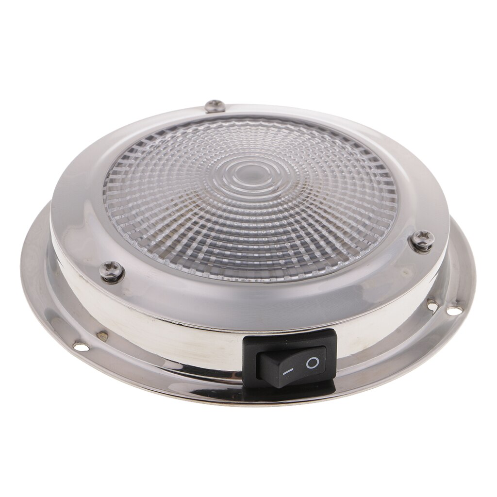 10W LED Kuppel licht Auto Innen Lesen Lampe Edelstahl Decke Lampe Für Wohnwagen Bus Stiefel RV Wohnmobil Anhänger Marine Yacht