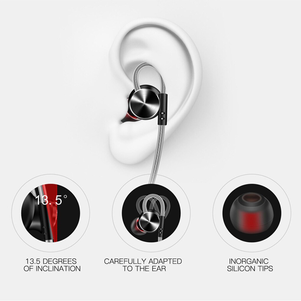 QKZ DM10 Earphone Magnetic Universal 12mm Metal In-ear Headset 3.5mm Phone Laptop Gaming Earphone Earbuds