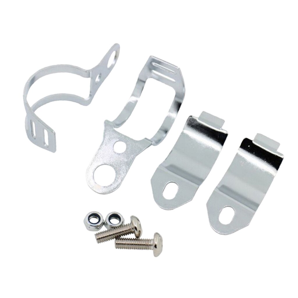 Motorrad Blinker Gabel Schellen Montieren Licht Halfter Lampe Halterung passen für 28mm-41mm Gabel Rohre: Silber-