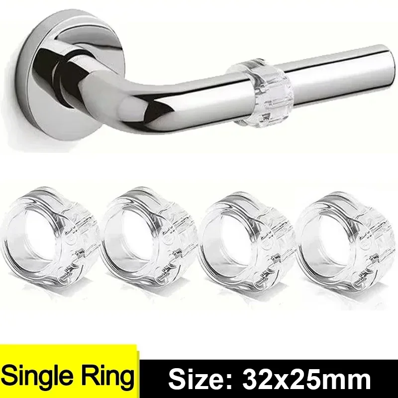 20/1PCS Deur Stopt Siliconen Deurklink Buffer Muurbescherming Deurknop Bumper Meubels Beschermd Valblokken Schokbestendige ringen: XS / Zilver