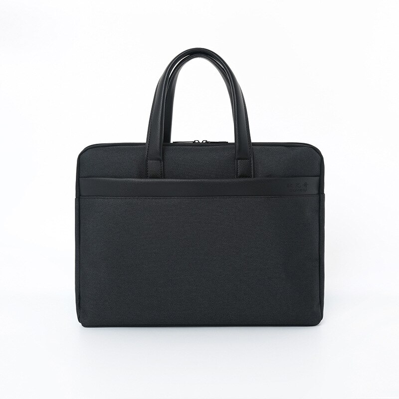 Portable Briefcase Men Women Office Portfolio Tote Handbag Document Case Business Bag Zipper Waterproof Large Multi-layer