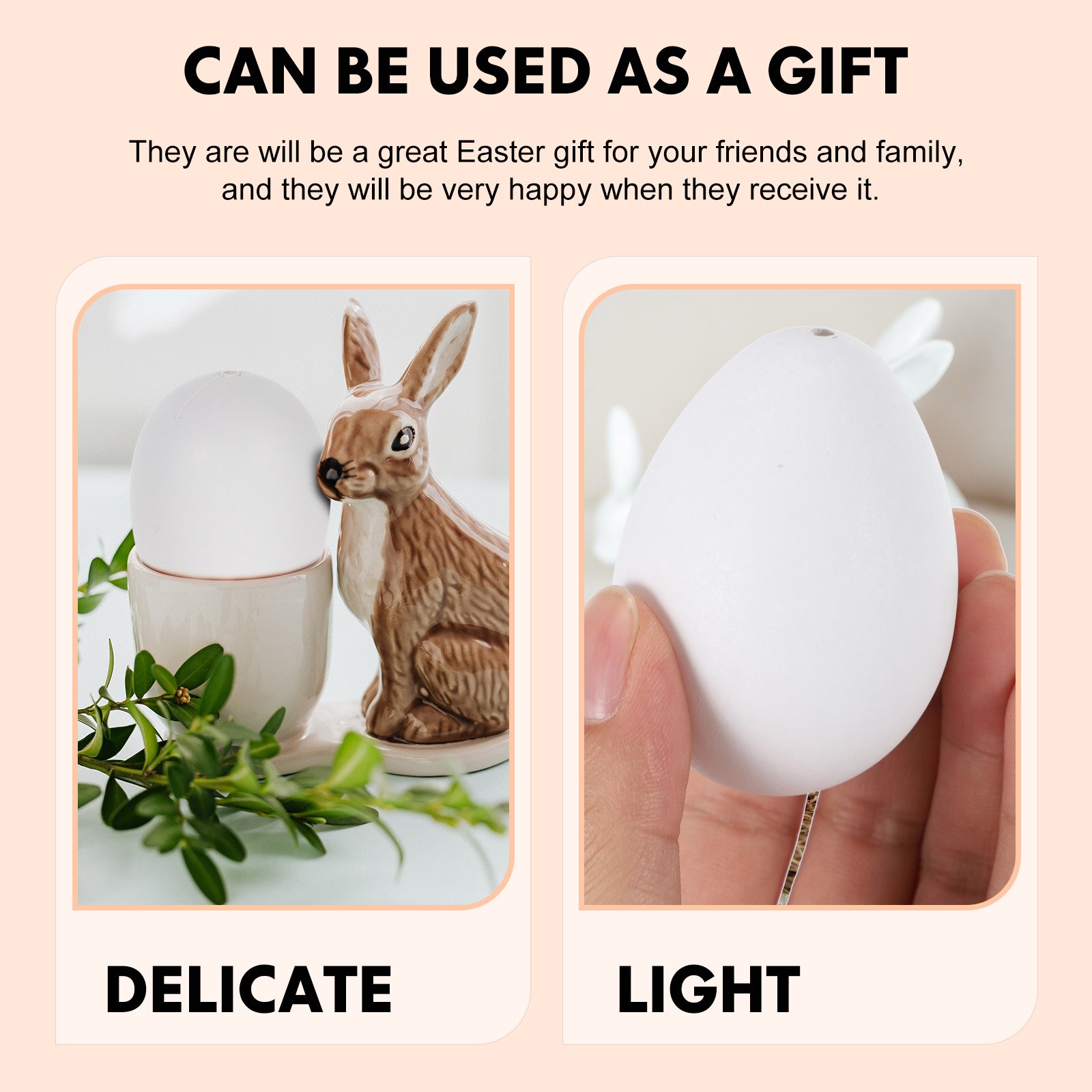 1 Set Easter Egg Paint Kit Hanging Plastic Eggs DIY Easter Eggs for Kids Painting