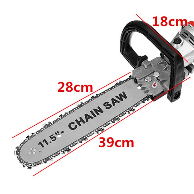 11.5/12 Inch Chainsaw Bracket Changed 100 125 150 Electric Angle Grinder M10/M14/M16 Into Chain Saw Woodworking Power Tool Set