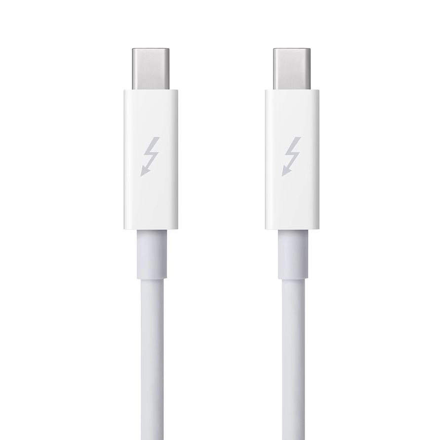 Original Thunderbolt 2 Kabel-Adapterkabel, weiß, Thunderbolt 2 Stecker auf Stecker, 2 m, für Multimedia-Monitor-Datenkabel
