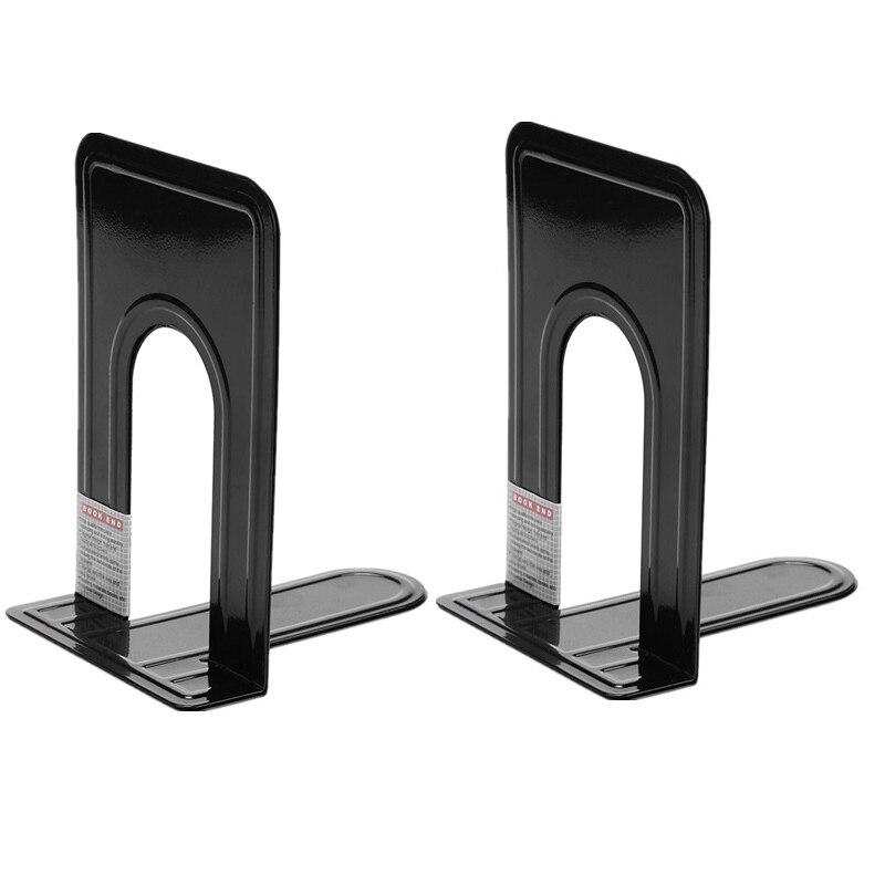 Book End Bookends Height 19cm Bookend Document Home Metal Stationary Office Convenient Books Are Placed Text Arrangement Desk: 1 pair black
