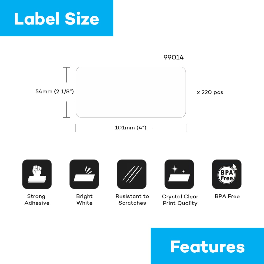 Yance  lw 99014 yhteensopivia dymo label tulostimeen labelwriter 450 tarrakirjoittimesi kone nauhat osoite tarra 101mm*54mm label kirjailija