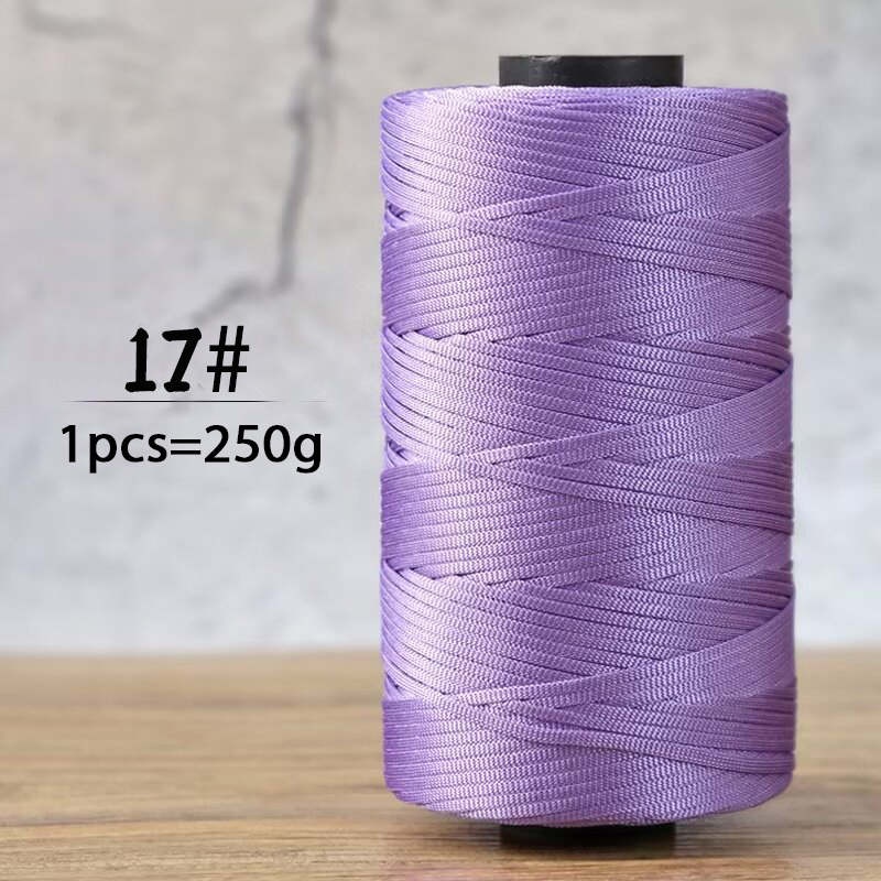 250g summer crochet flat ribbon thread handmade DIY weaving production crochet summer sun hat sandals bag shiny yarn: Purple Pink