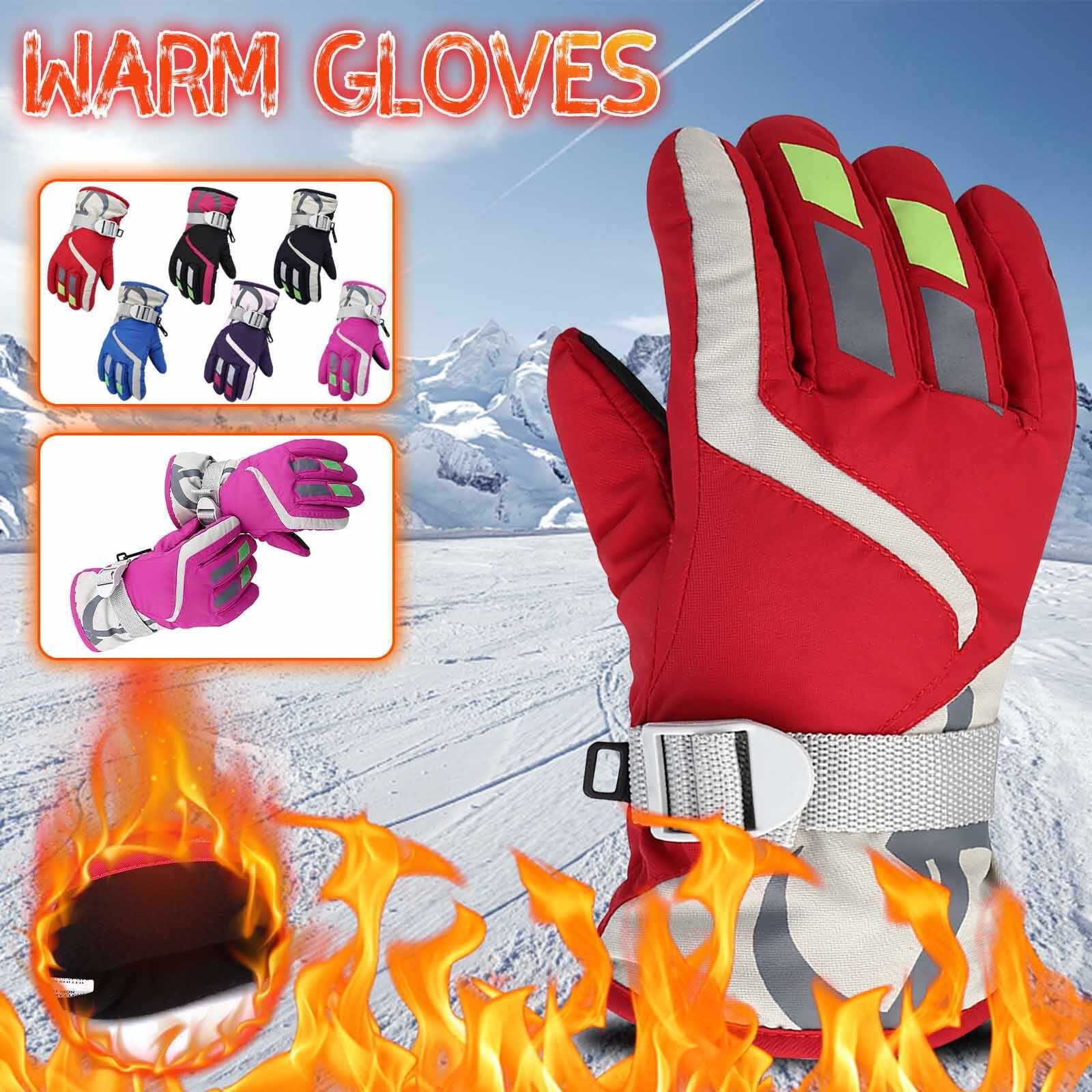 Kinderen Kids Winter Sneeuw Warme Handschoenen Jongens Meisjes Ski Snowboard Outdoor Riding Winddicht Waterdichte Handschoenen Dikker Houden Hand Warm