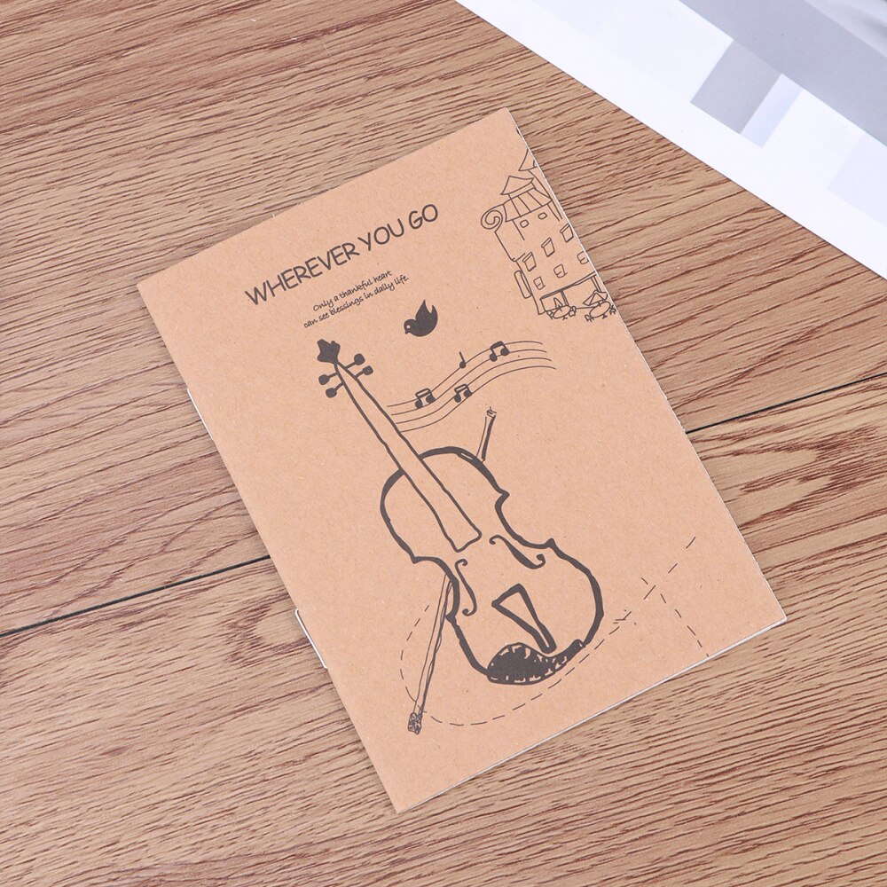 20 Pcs Kraft Paper Notebook Homework Notebook Student Exercise Book Cover A5 Notebook (Random Pattern)