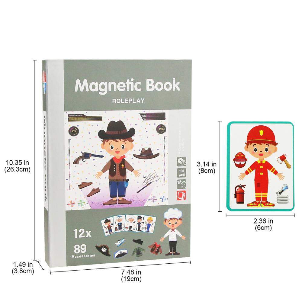 Intelligente dei bambini Libro Magnetico 3D Puzzle Puzzle Brain Training Del Gioco Giocattoli Educativi per I Capretti Libera Il Regalo di Natale del Giocattolo