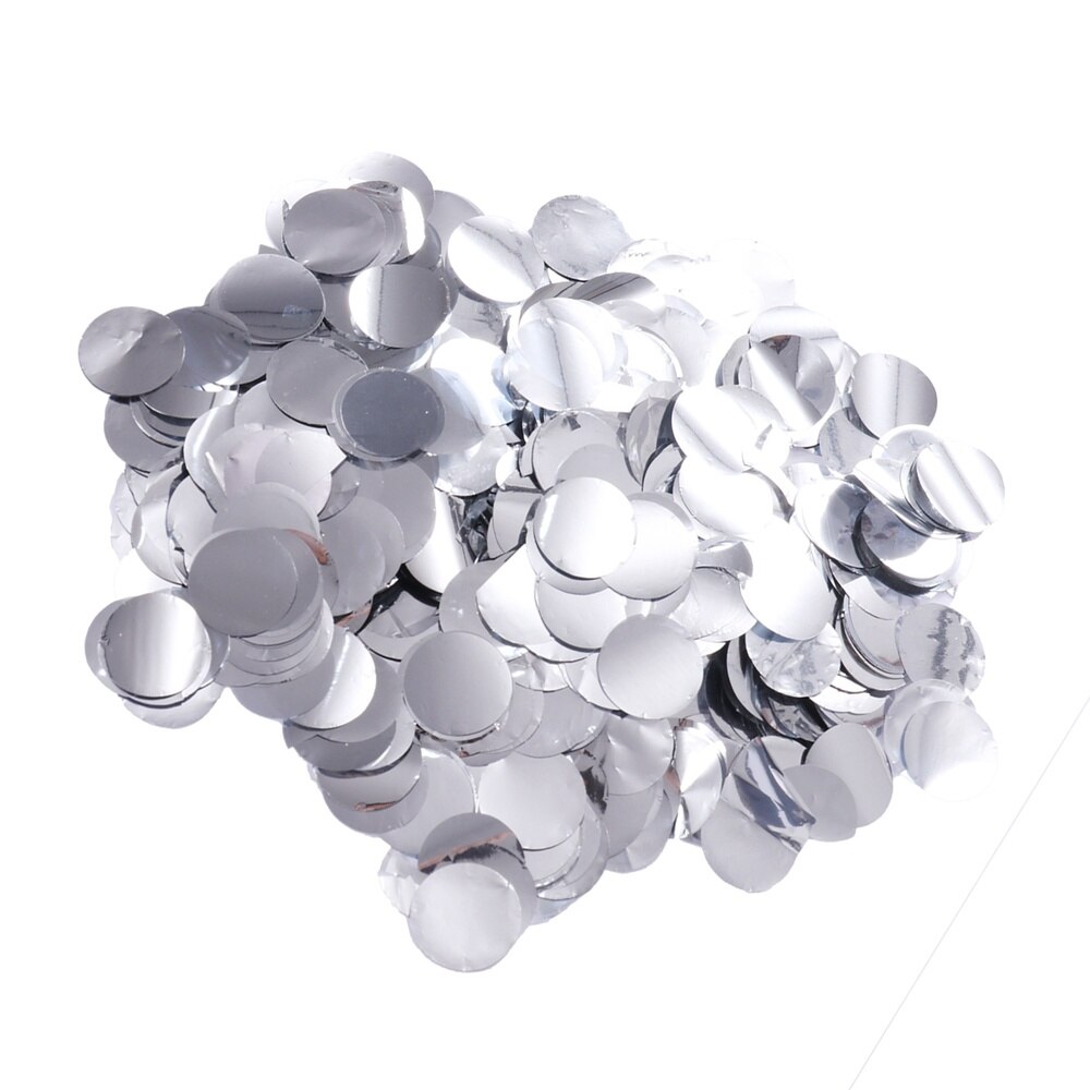 1 Pack Romantic Paper Confetti Round Cuttings Paper Cuttings Table Throwing Confetti for Wedding Party (Golden): Silver