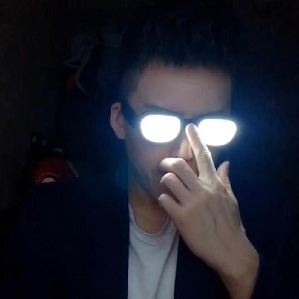 Fällen Geschlossen Stil Cosplay Rave Party LED Gläser Neuheit glühend Lustige Erwachsene Gläser leuchtend Licht-hoch Spielzeug LED O y4L3