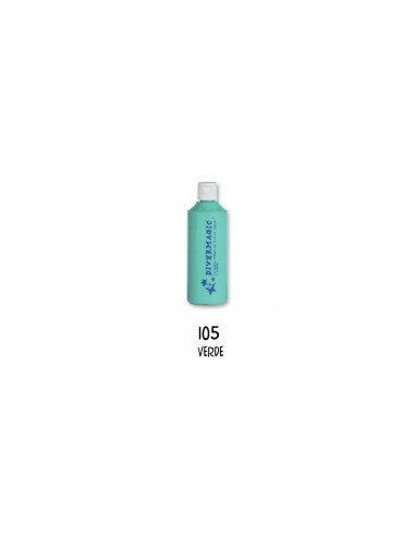 PINTURA DIVERMAGIC BOTELLA DE 500 ML EN COLOR VERDE PARA CREAR PEGATINAS EN SUPERFICIES NO POROSAS