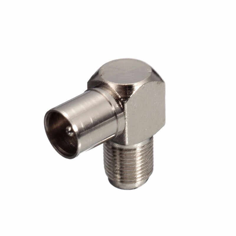 Connecteur de câble d&#39;antenne TV à angle droit 5 pièces/ensemble 90 degrés, RF Coaxial F femelle à prise TV mâle à prise femelle