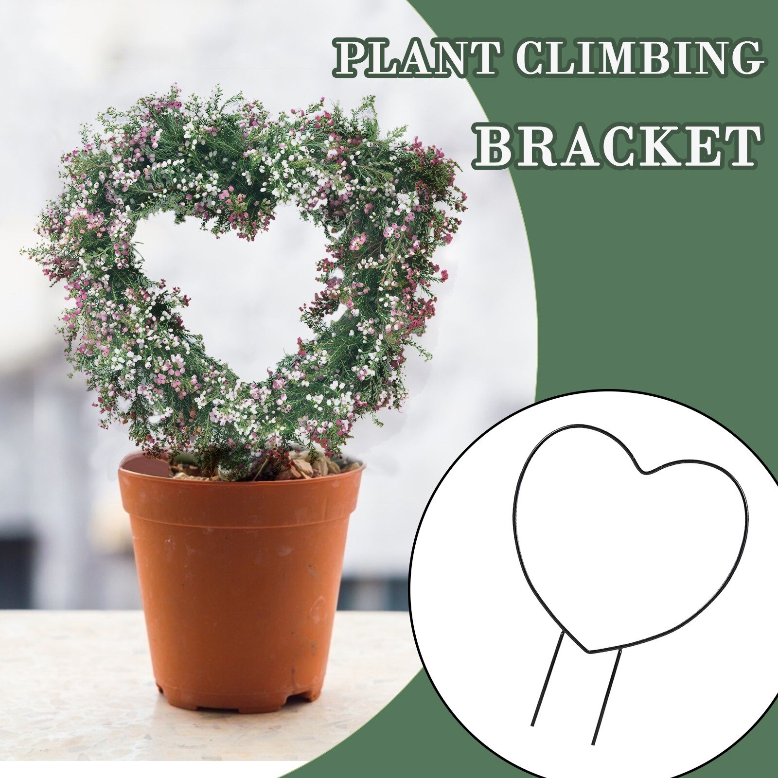 Plant Heart-shaped Bracket Climbing Plant Garden Taid Retro Potted Plant Rustproof Round Поддержка Растений