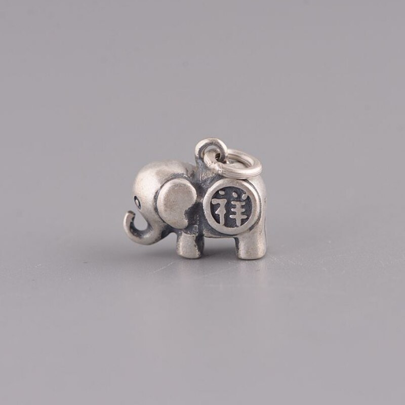 S925 Sterling silver auspicious elephant pendant men women Thai SIlver Lovely Elephant Pendnat Jewerly