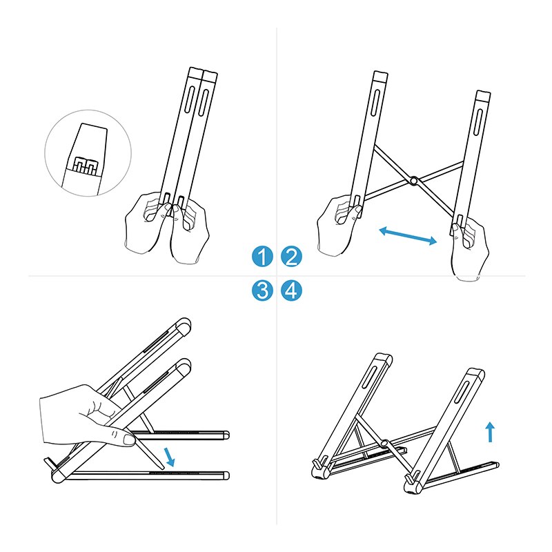 Soporte portátil ajustable para Notebook, soporte para ordenador portátil de aleación de aluminio para Macbook Air Pro Laptopstandaard