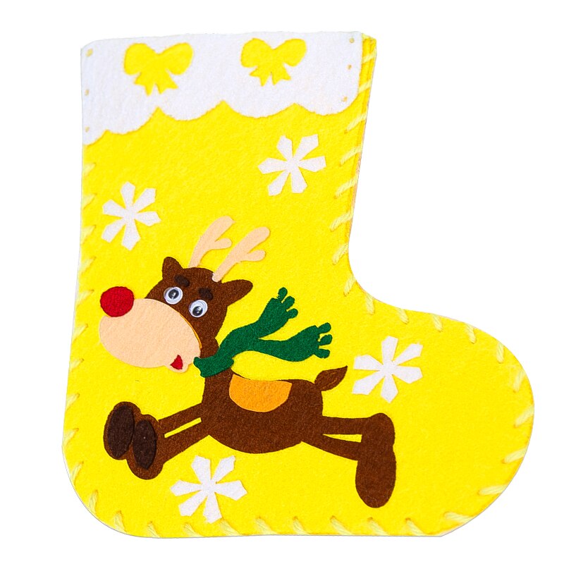 Non-woven Christmas Socks Sewing Socks Christmas Children DIY Handmade Materials Pack Kindergarten Handmade