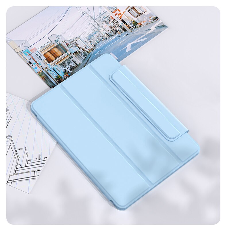 Husă magnetică pentru xiaomi pad 5 husă pentru mi pad 5 5 pro funda pentru trezirea și somnul automată susține încărcarea creionului: Albastru cerul