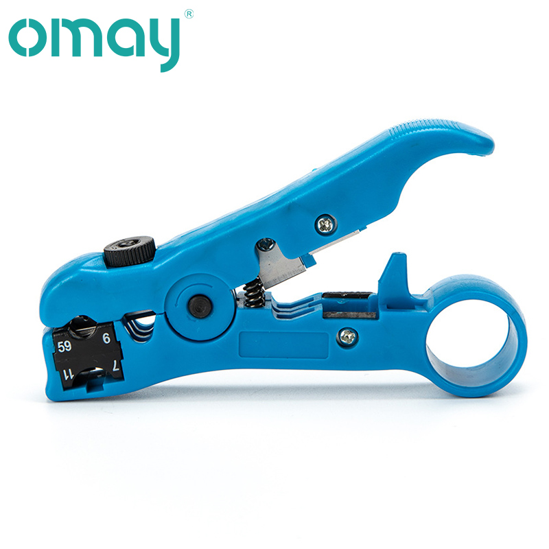 Platte Of Ronde Utp Cat5 Cat6 Draad Coax Coax Strippen Tool Universele Kabel Stripper Cutter Strippen Tangen Tool Voor Netwerk: Blue