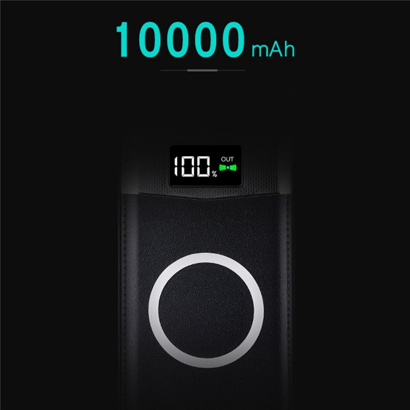 QI Power Bank Case Only DIY Aluminum Wireless Charging Charger for 3 Mobile Phone LCD Display Power Supply External Battery