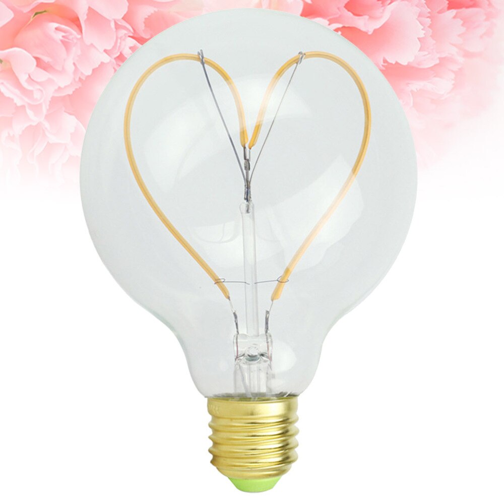 LED Glühbirne Ball Jahrgang Herz Geformt Licht Bauen-in Lampen retro Glas Dekorative Lampe Licht für Heimat Bar Cafe (Spannung 110-13