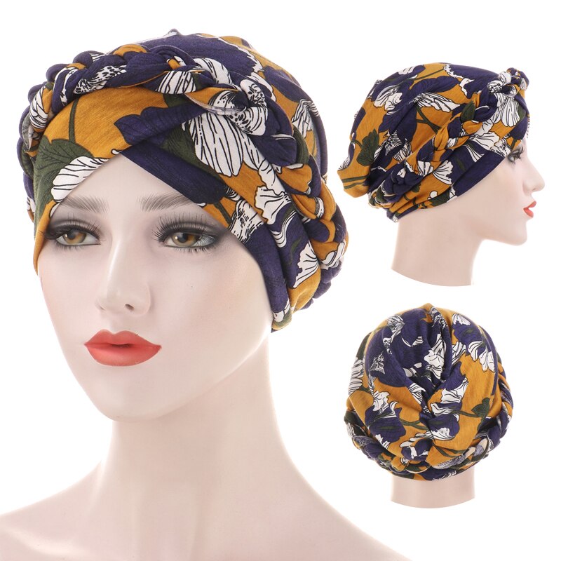Turban imprimé, Hijab pour femmes musulmanes, casquette, arabe, enveloppe, Bonnet intérieur,
