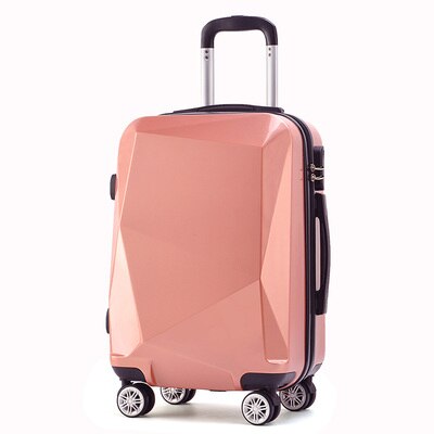 20"22"24"26"Travel Spinner Rolling Luggage Three-dimensional Women Suitcase Mirror Suitcase чехол на чемодан 캐리어: Gold / 26"