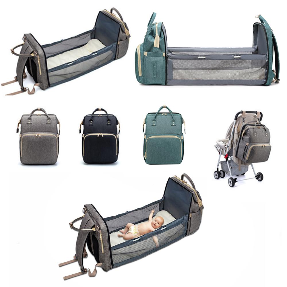 Baby Luiertas Rugzak Bed Wieg Baby Slaapzak Voor Reizen Bed Luier Pad Wandelwagen Organizer In Voorraad