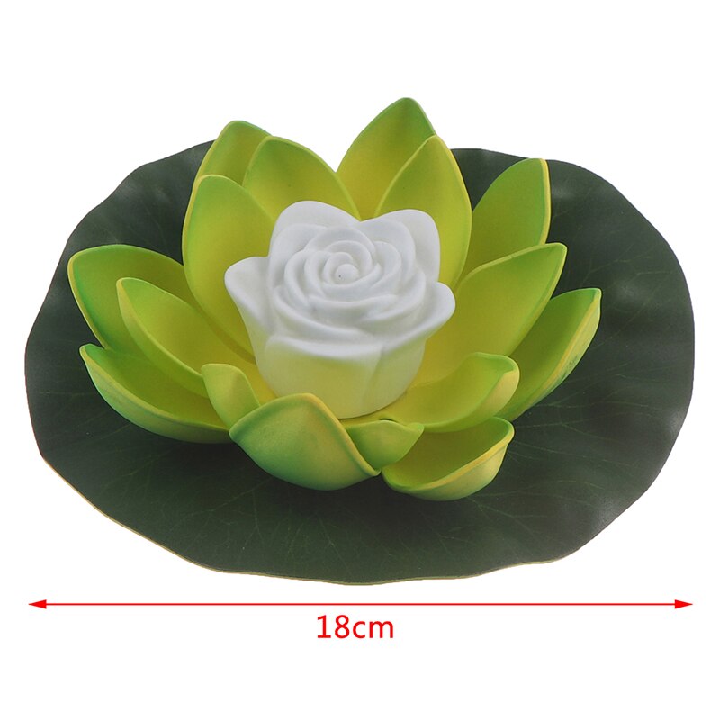 Artificial Led Lotus Light Floating Lotus Night Light LED Lotu Lamp Energy Saving Light For Garden Pool Pond Fountain Decoration: Brown