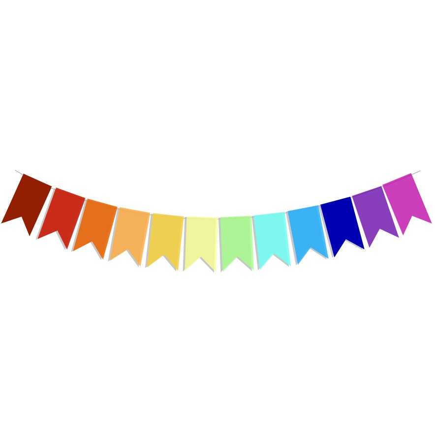 Regenboog Kerst Een Decoratie Swallowtail Vlaggen Halloween Partijen Vlag Verjaardag Vieren Opknoping Gors Kind Room Decor: 8