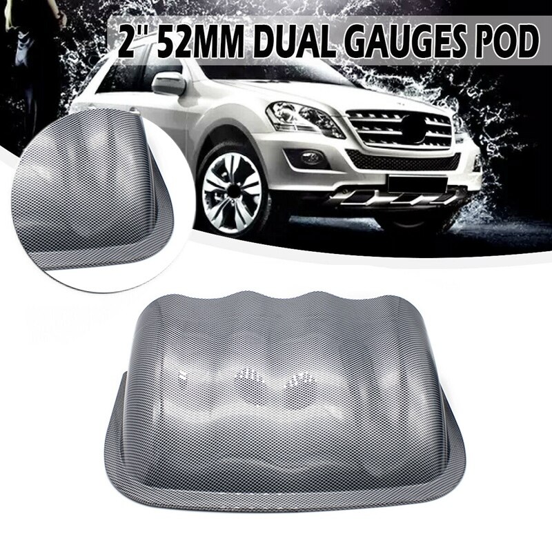 2Inch 52mm Universal Car Dash Gauge Meter Pod 4 Hole Dashboard Mount Holder Carbon Fiber