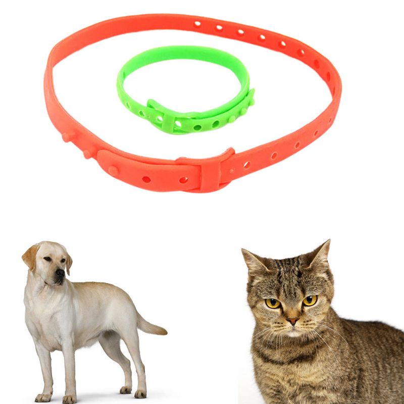 Chien repousser les colliers anti-puces répulsif anneau de cou collier anti-puces et tiques pour chiens chats utile en plastique souple sécurité chien vermifuge produit