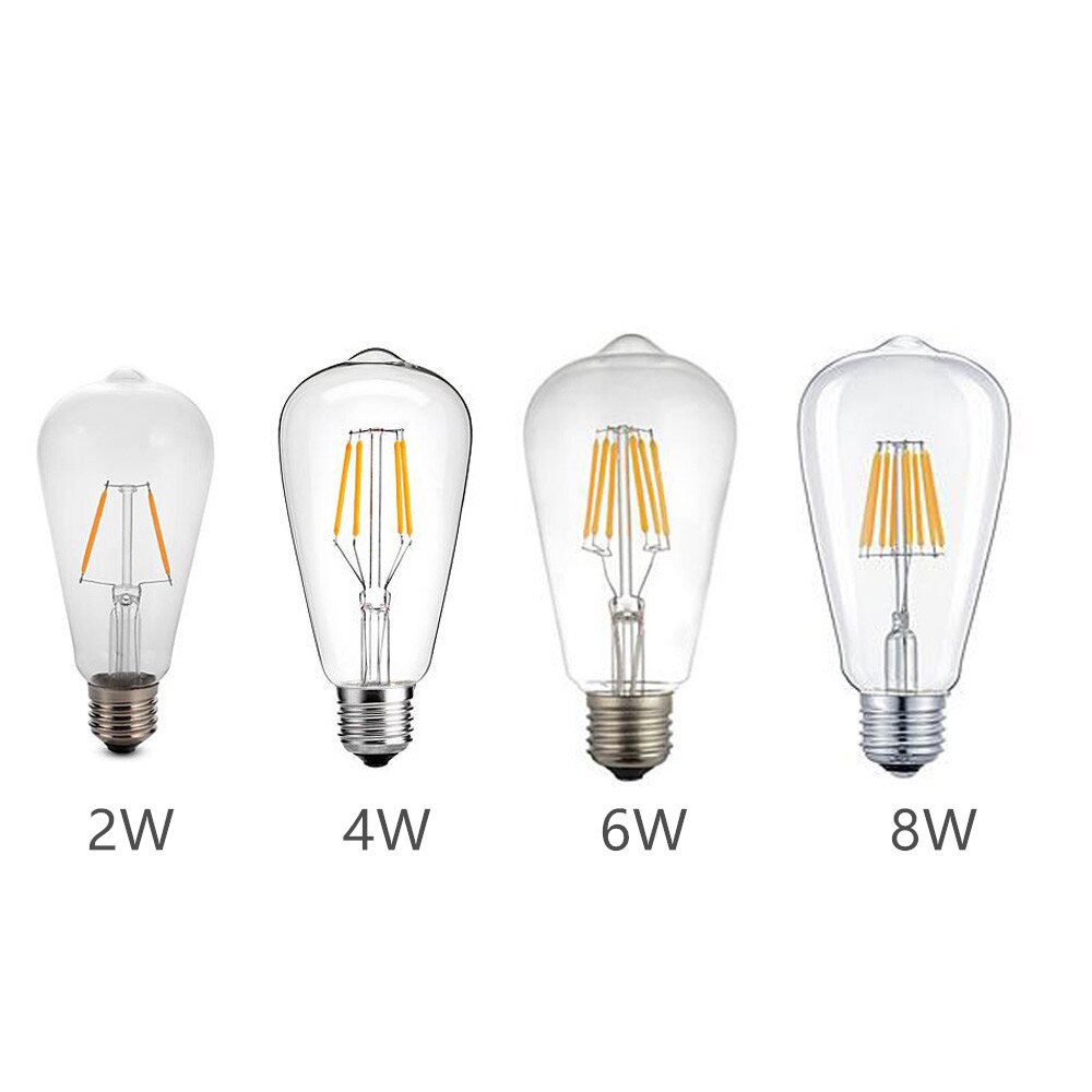 LED Blub E27 AC220V ST64 Retro Edison Lamp Warm/Koud Wit 2 W/4 W/6 W/8 W Clear Glas Shell 360 Graden Hoek Verlichting