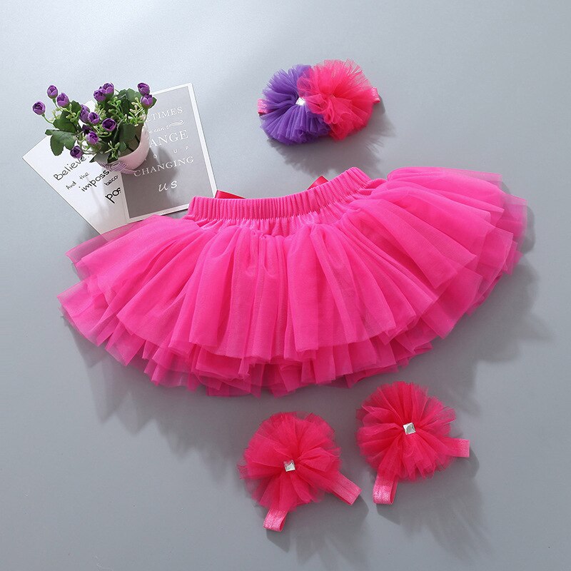 Zomer Baby Kleding Tutu Geplooide Rok Kinderen Rok Europese Amerikaanse Kinderkleding Culottes Tutu Rok Voor Baby Meisje: rose red / 2-3T