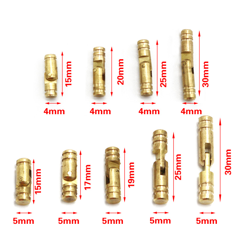 10Pcs/pack Jewelry Box Wine Wooden Case Supplies Hidden Invisible Concealed Barrel Hinge Pure Copper Furniture Hardware