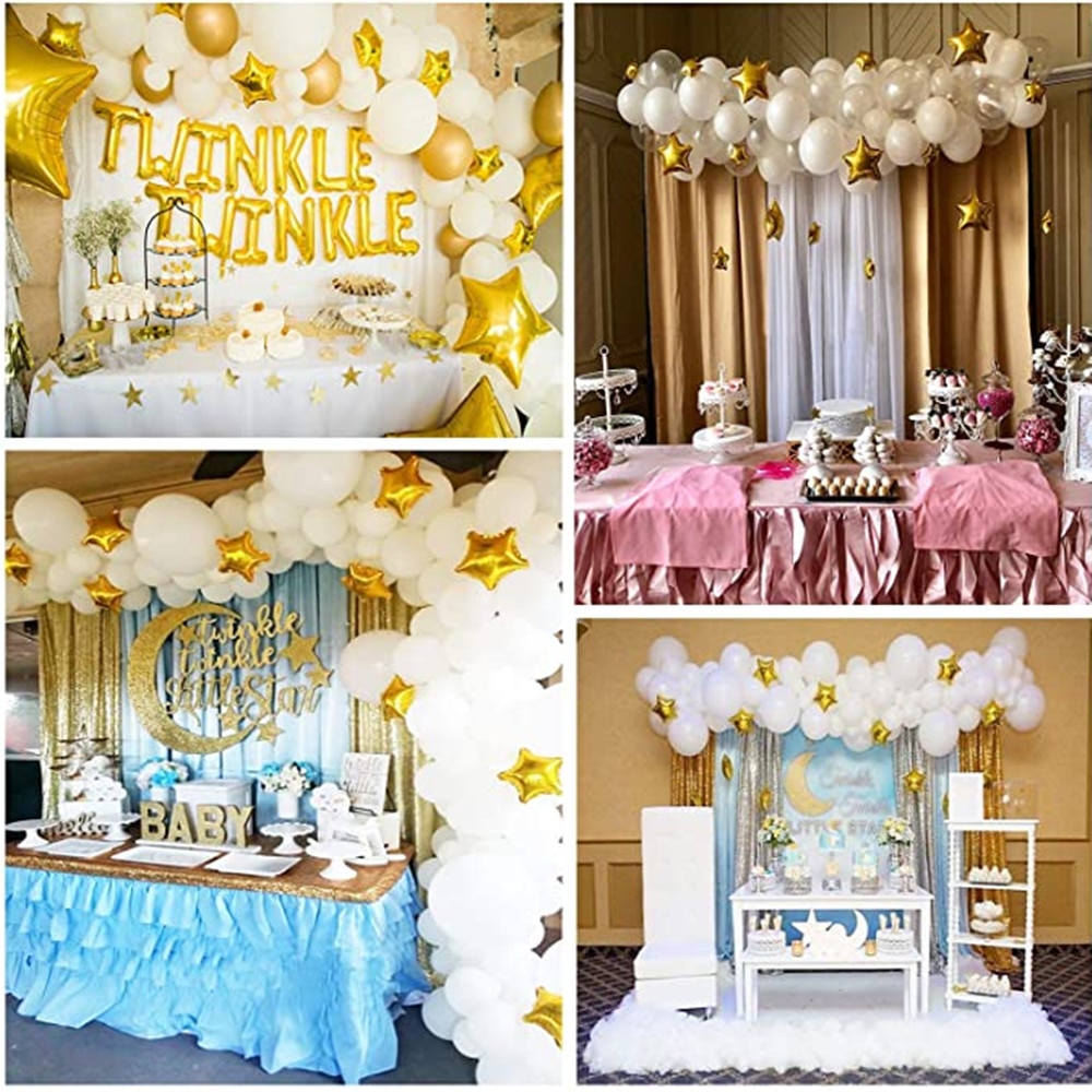Pink blå bue guirlande ballon kit star moon folie balloner bryllup fødselsdag baby shower fest indretning forsyninger luftkugler globos