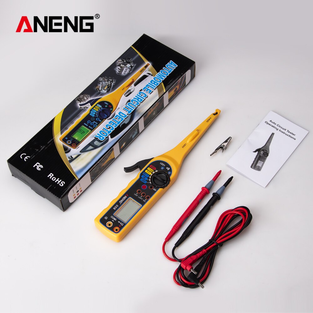 Power Electrical Multi-function Auto Circuit Tester Multimeter Lamp Car Repair Automotive Electrical Multimeter 0V-60V( Screen)