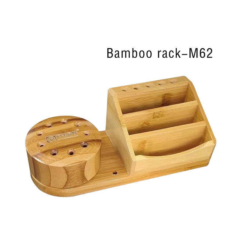 AMAOE Wooden Storage Box M62 360° Rotating Screwdriver Tweezer Organizing Holder Mobile Phone Maintenance Tool Accessories Box